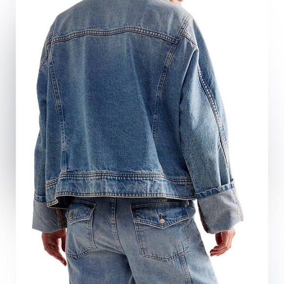 FREE PEOPLE Suzy Denim Jacket (size XL) - NWT - Picture 3 of 7
